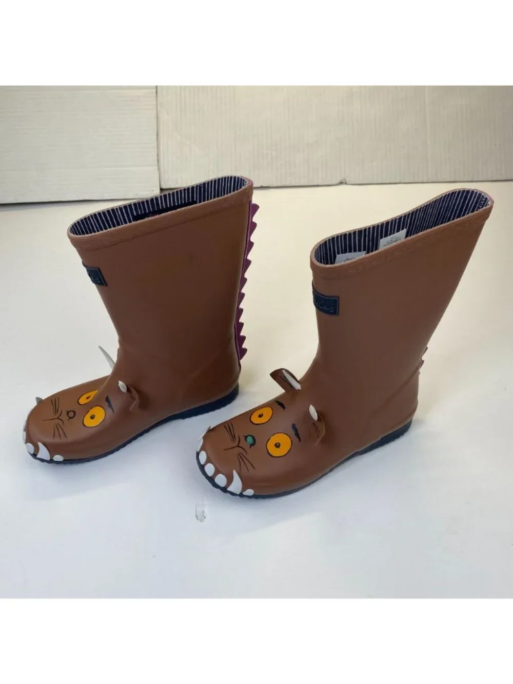 Joules Red Ladybug Rain Boots Big Kids Size 4 Brown Black Pull On Wellie Boots
